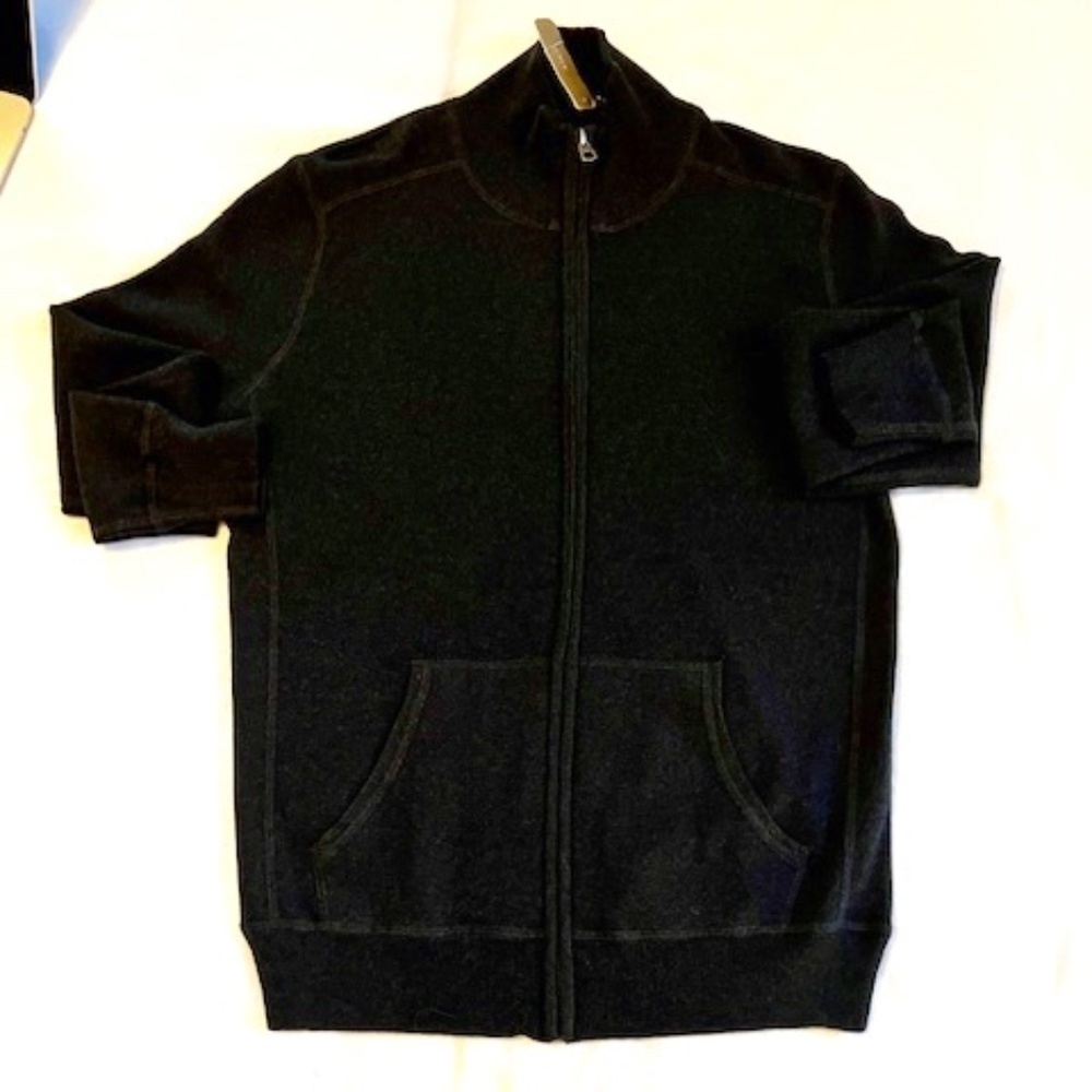 J Crew Medium Full Zip Heathered Charcoal Cardigan NWT!​​​​​​​​​​​​​